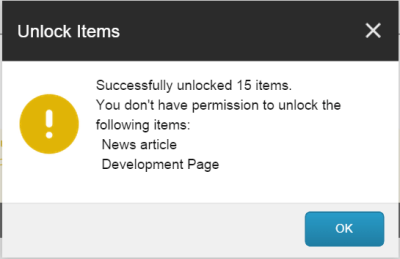 Master Key Unlock Child Items Report