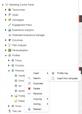Personalisation - new profile key