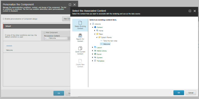 Personalistion Default Condition Data Source
