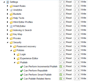 Publish Policy Security Editor
