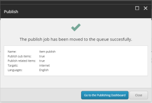 Sitecore Publishing Service added to queue